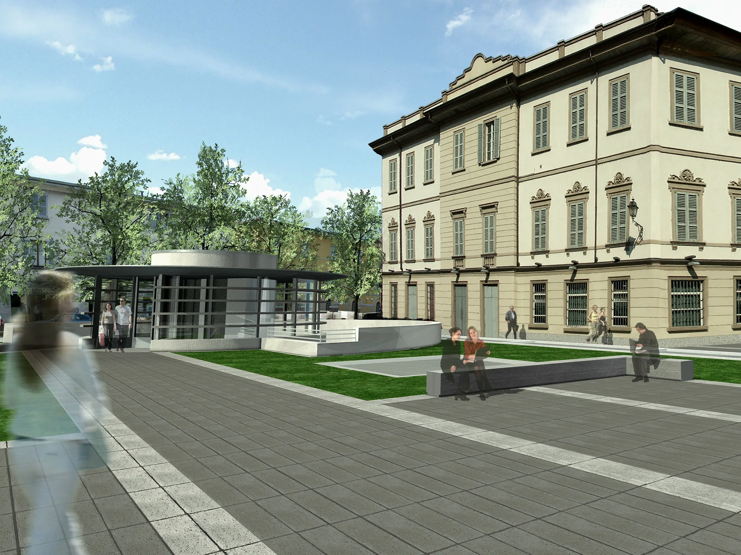 Piazza e parcheggio interrato a Lecco - 1